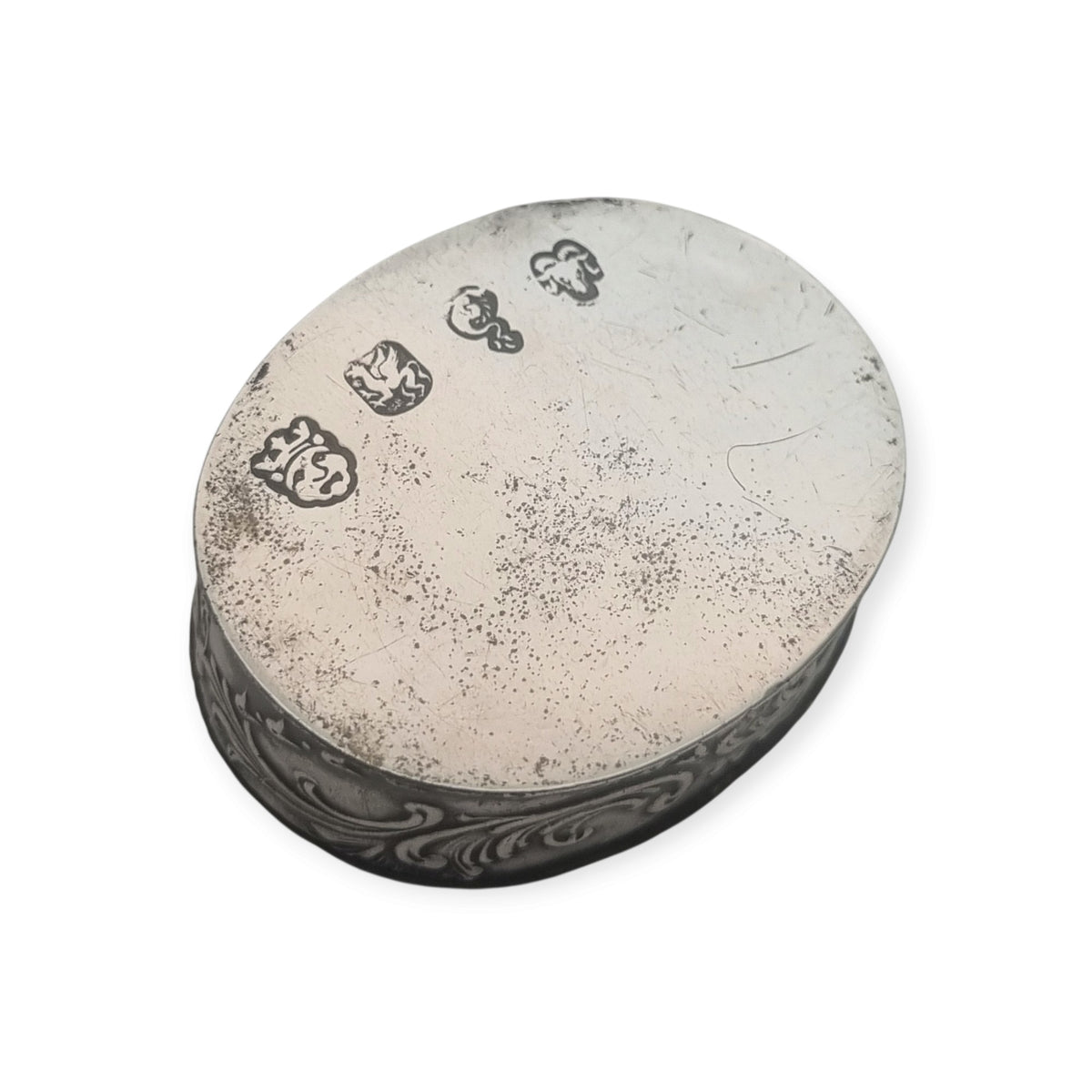 Antique Hanau silver historicist box with pastoral scene, Germany, circa 1900