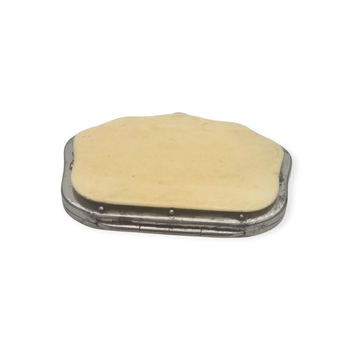 Antique French Belle Époque galalith coin purse with piqué decoration, circa 1900–1910