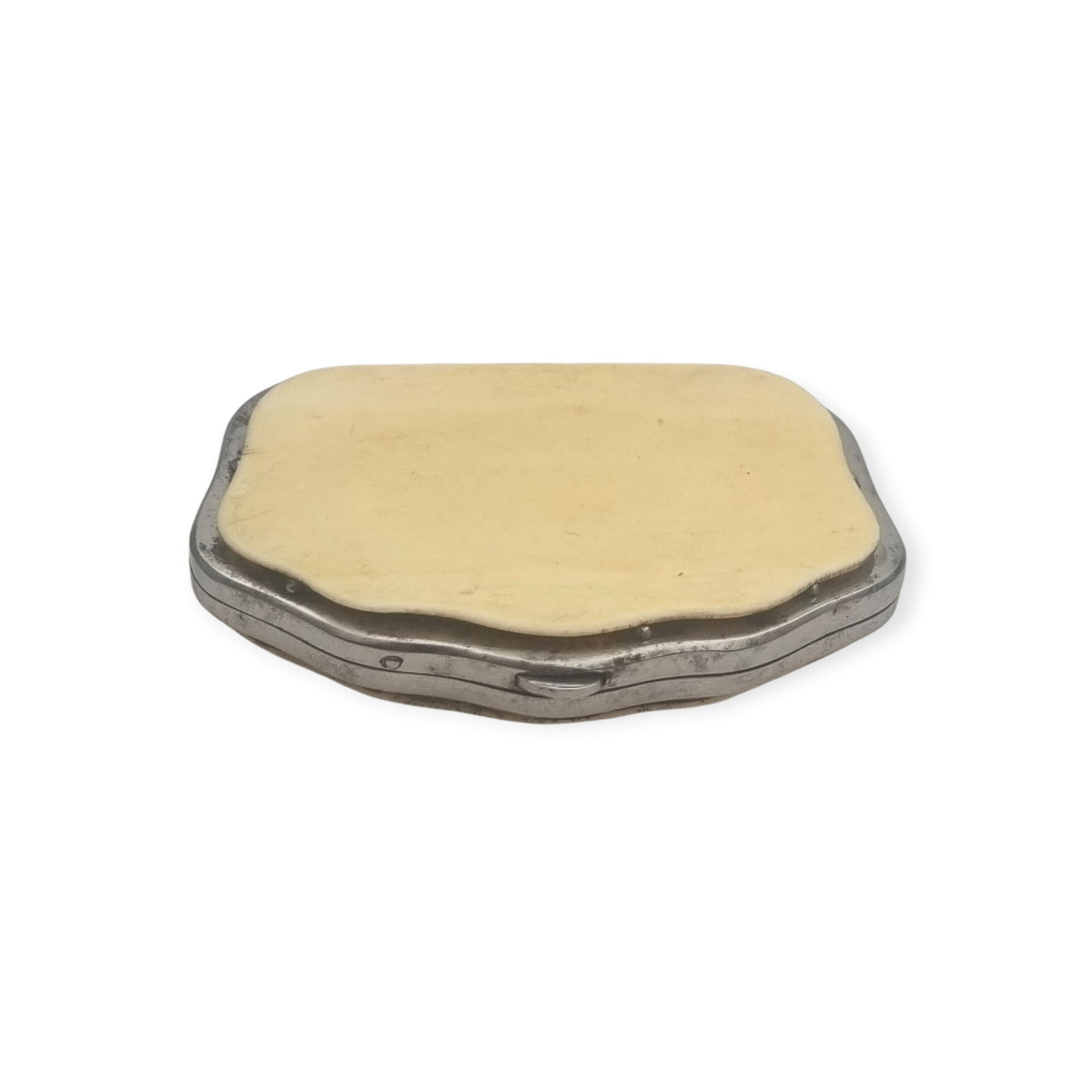 Antique French Belle Époque galalith coin purse with piqué decoration, circa 1900–1910