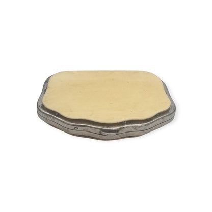 Antique French Belle Époque galalith coin purse with piqué decoration, circa 1900–1910
