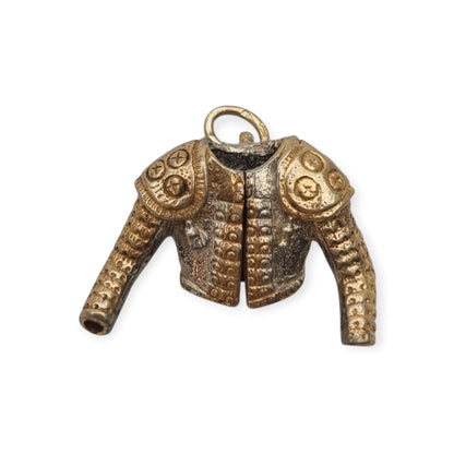 Vintage two-tone silver pendant in the shape of a bullfighter's jacket, Spain, ca. 1990–2000