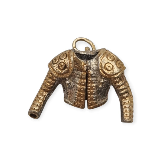 Vintage two-tone silver pendant in the shape of a bullfighter's jacket, Spain, ca. 1990–2000