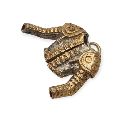 Vintage two-tone silver pendant in the shape of a bullfighter's jacket, Spain, ca. 1990–2000
