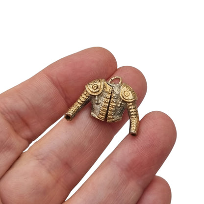 Vintage two-tone silver pendant in the shape of a bullfighter's jacket, Spain, ca. 1990–2000