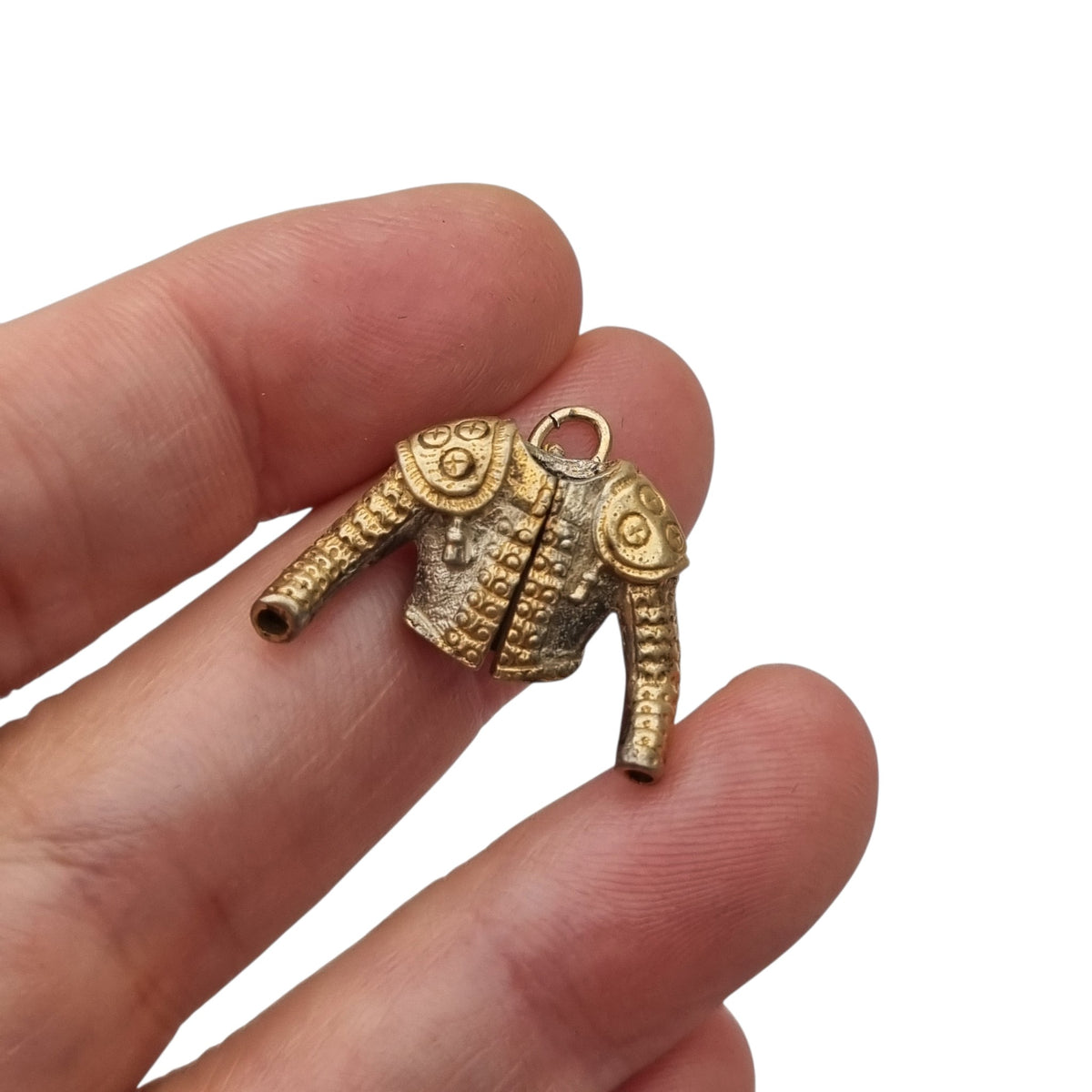 Vintage two-tone silver pendant in the shape of a bullfighter's jacket, Spain, ca. 1990–2000
