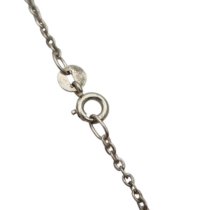 Antique Victorian silver necklace with cross and faceted gemstones, Europe, ca. 1880–1910