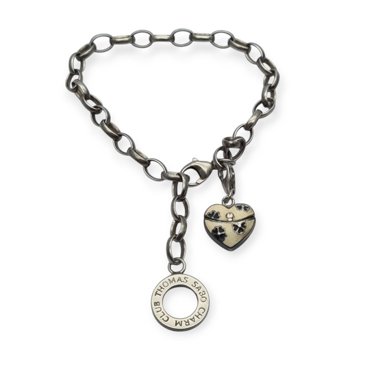 Vintage Thomas Sabo Charm Club bracelet with heart circa 2000s