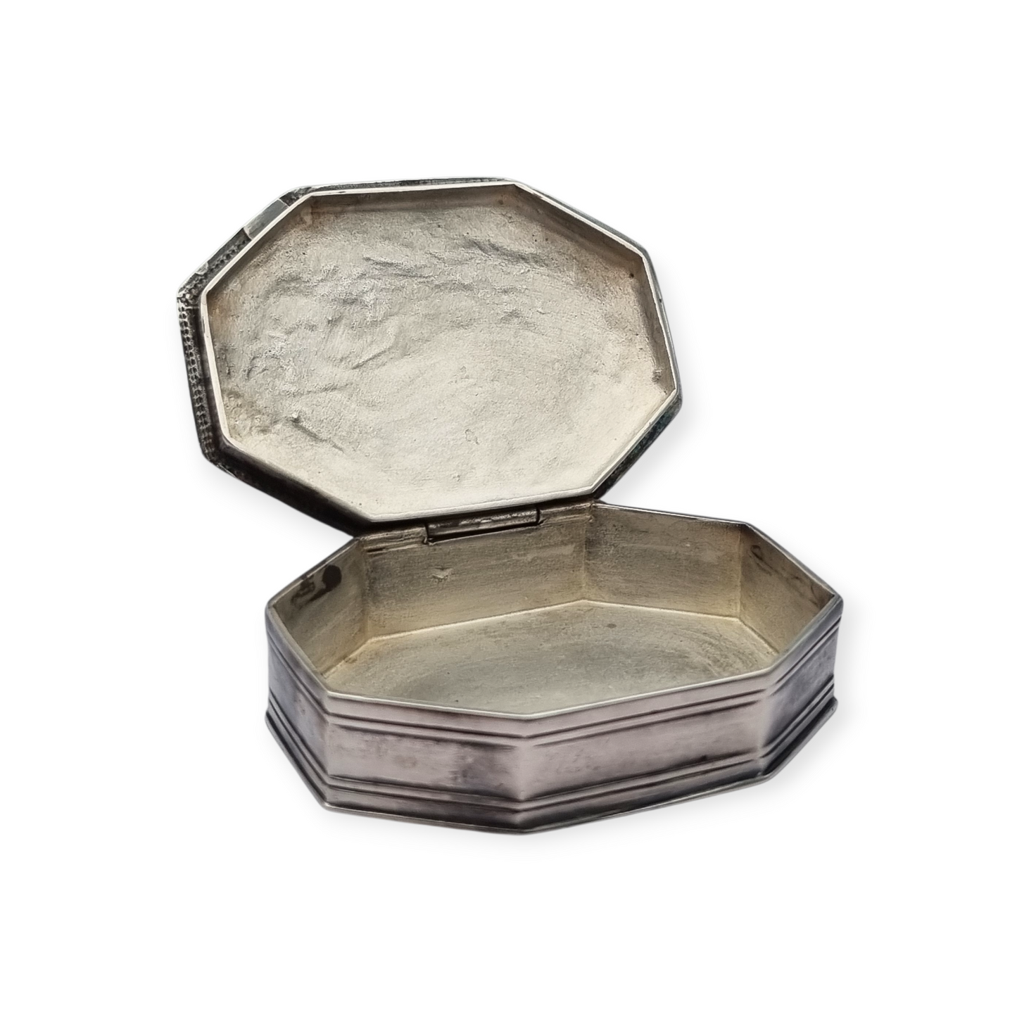 Belle Époque box in octagonal silver France Tétard Frères circa 1900