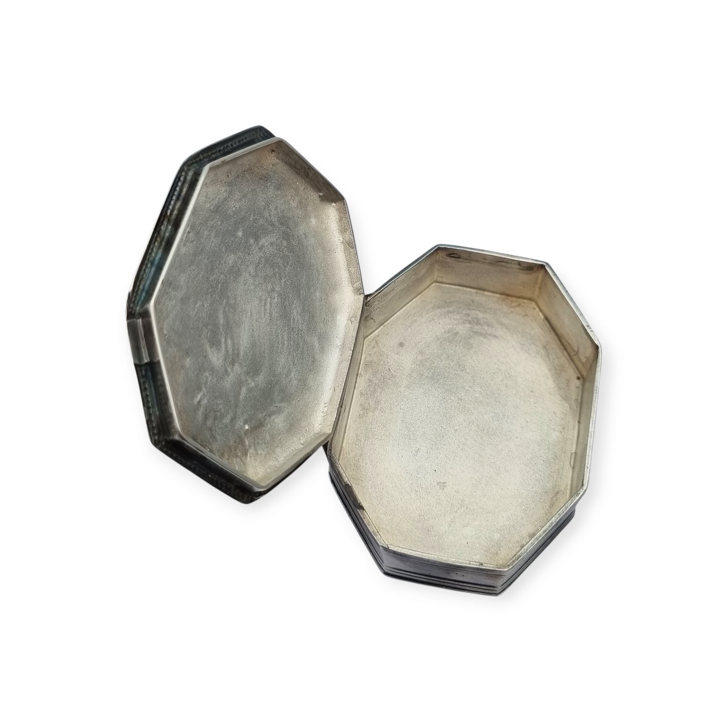 Belle Époque box in octagonal silver France Tétard Frères circa 1900