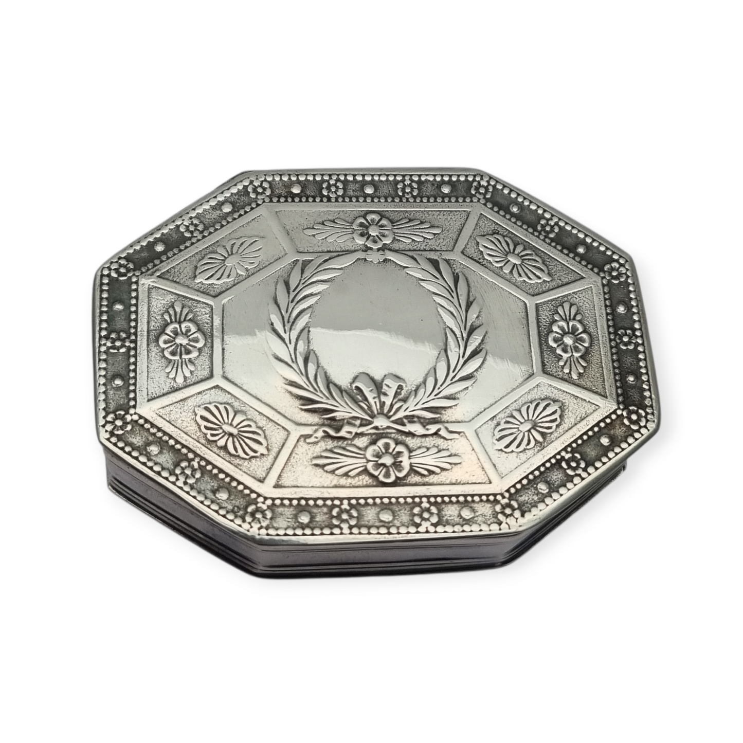 Belle Époque box in octagonal silver France Tétard Frères circa 1900