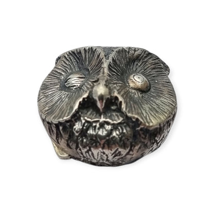 800 silver box in the shape of a winking owl, Italy circa 1970