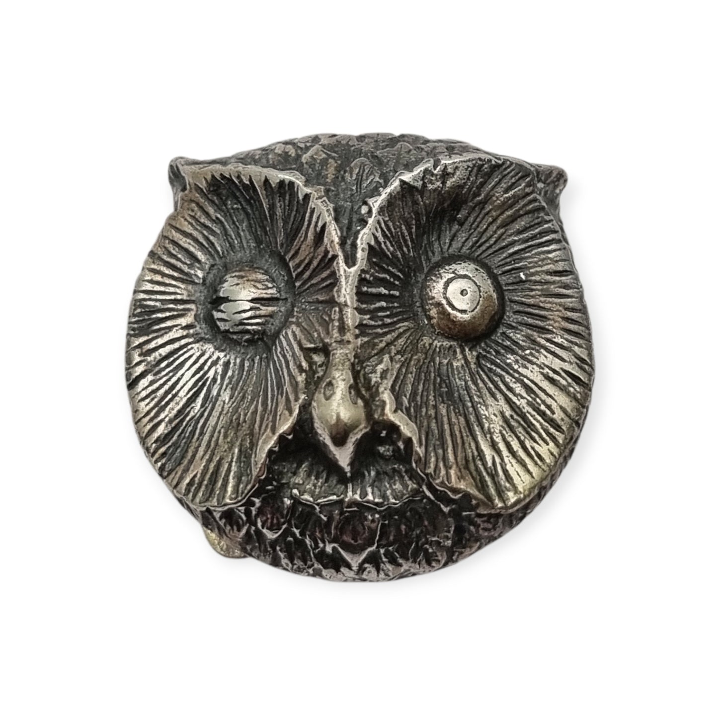 800 silver box in the shape of a winking owl, Italy circa 1970