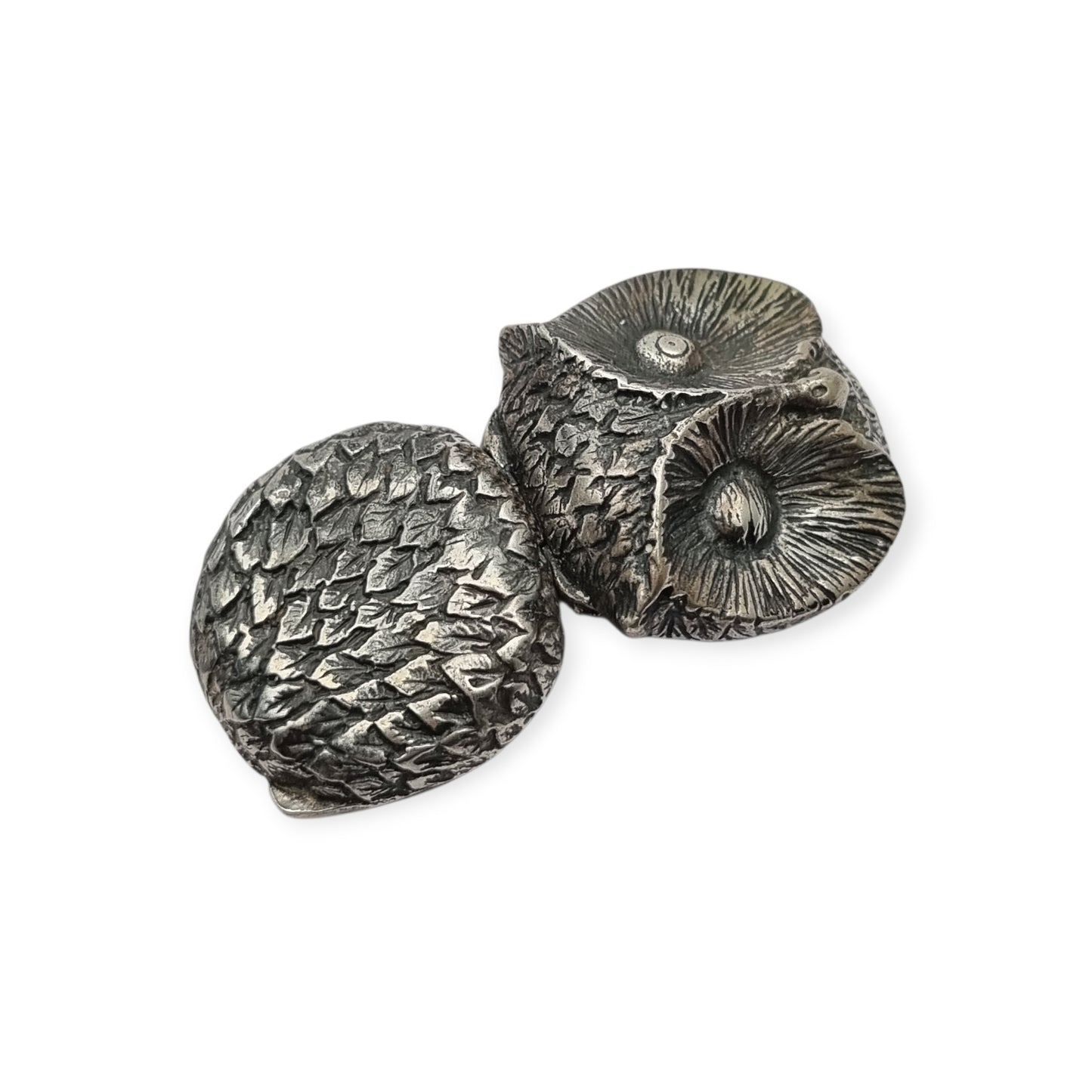 800 silver box in the shape of a winking owl, Italy circa 1970