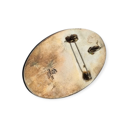 Mexican Aztec warrior brooch in 925 silver, Los Castillo circa 1970