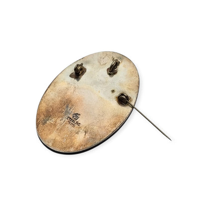 Mexican Aztec warrior brooch in 925 silver, Los Castillo circa 1970