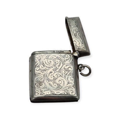 Vesta en plata de ley de Cornelius Saunders & Francis Shepard, Birmingham 1905