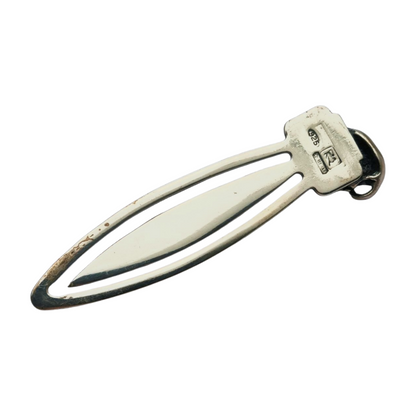 Marcapáginas en plata 925 con figura de perro, Italia siglo XX