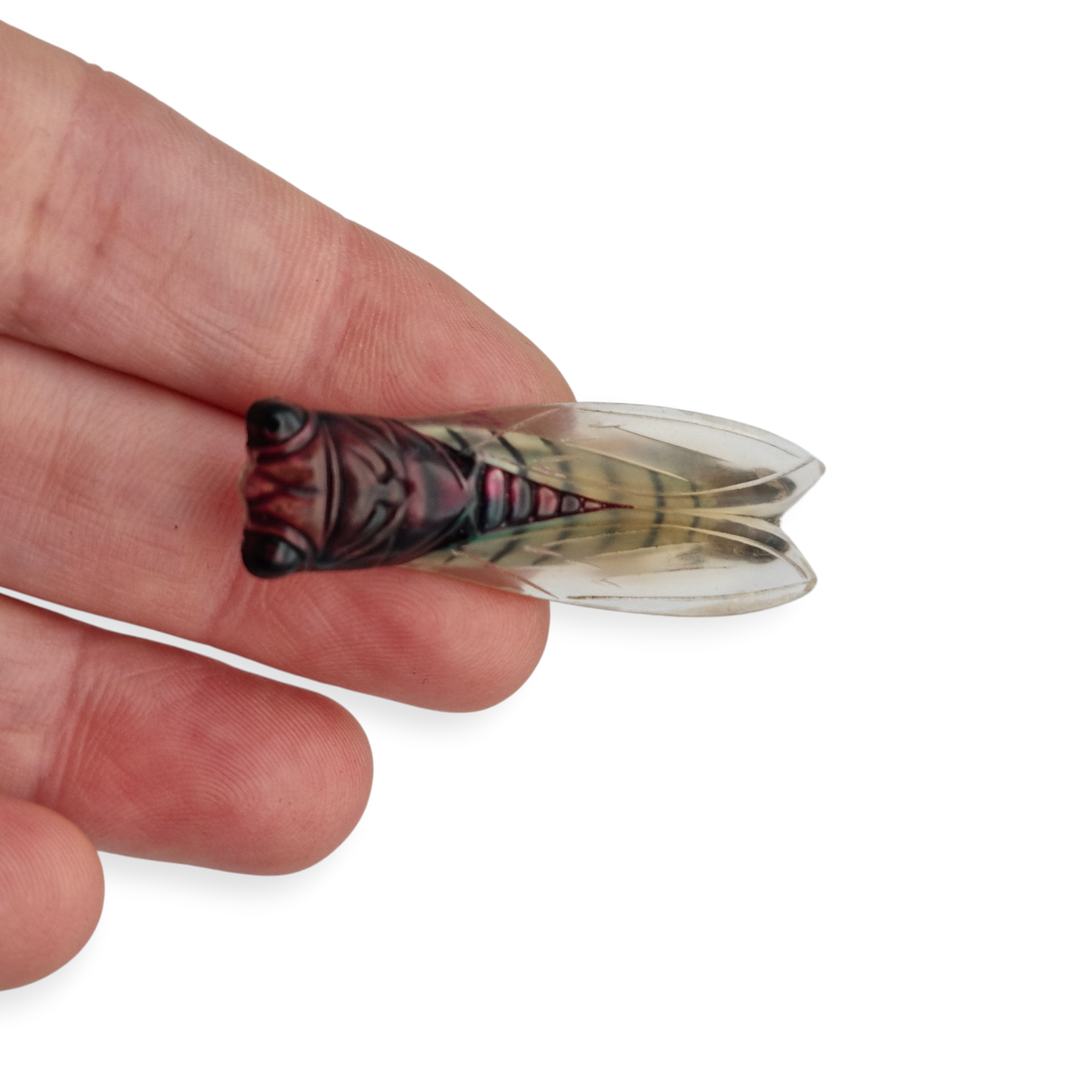 Cicada brooch in lucite, Provençal design, France circa 1940