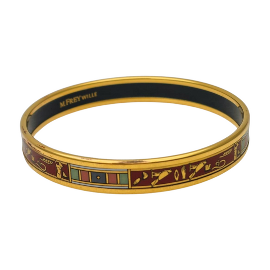 Enamel bracelet with Egyptian motifs by M. Frey Wille
