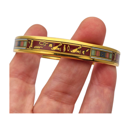 Pulsera brazalete esmalte motivos egipcios M. Frey Wille