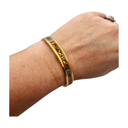 Pulsera brazalete esmalte motivos egipcios M. Frey Wille