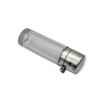 Perfumero victoriano de plata y vidrio Birmingham 1908, "CEW" "C E Williams"