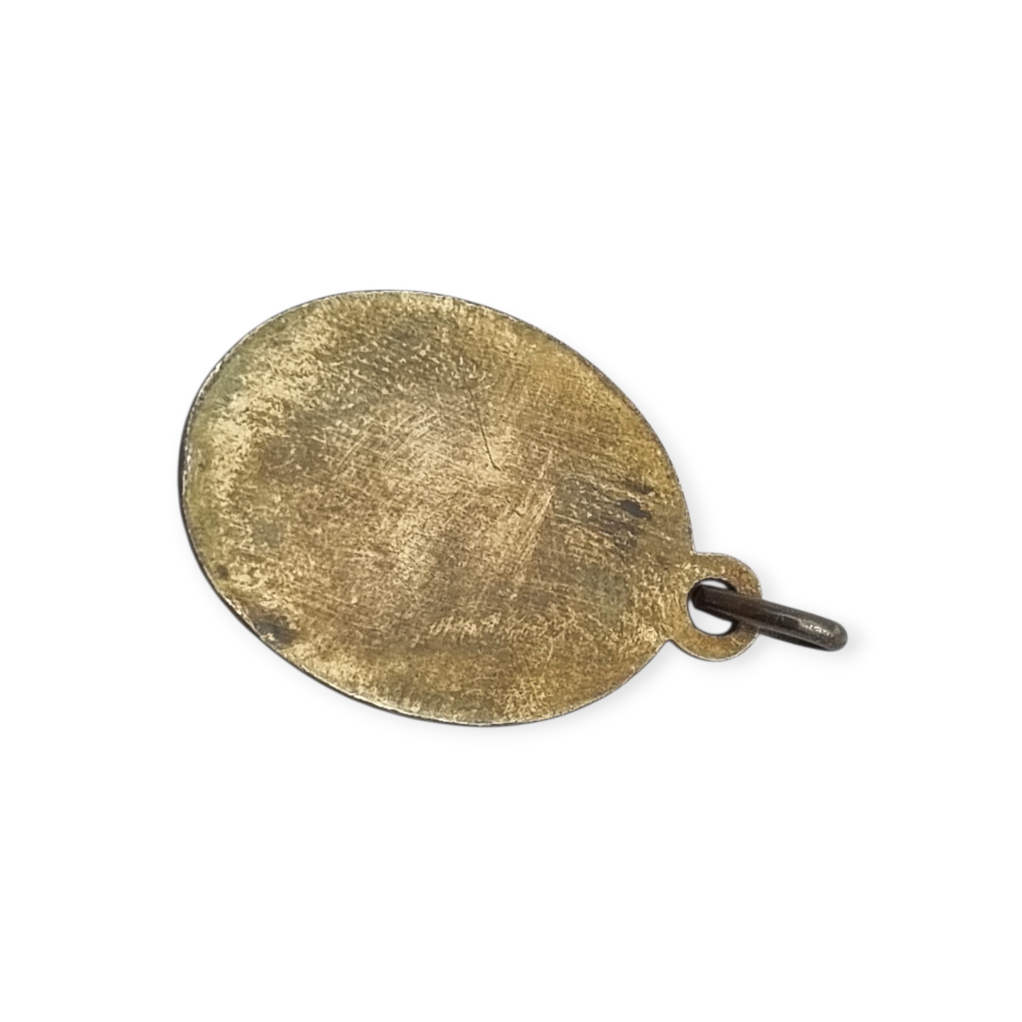 Medalla antigua San Cristóbal esmalte azul protector viajeros Europa, circa 1950-60