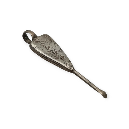 Handmade Ethiopian silver ethnic spoon pendant, traditional use