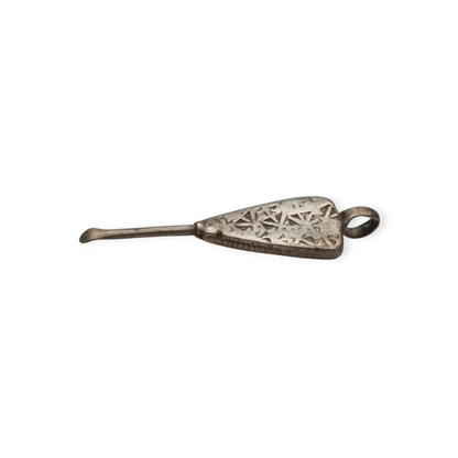 Handmade Ethiopian silver ethnic spoon pendant, traditional use