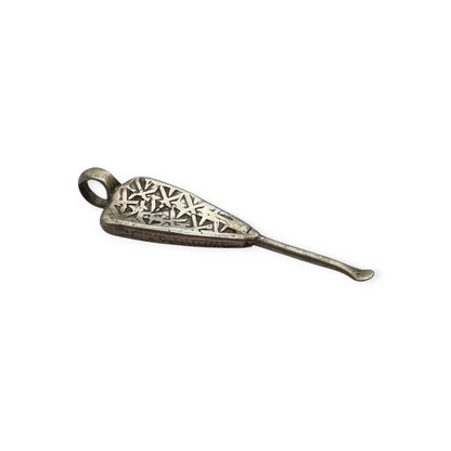 Handmade Ethiopian silver ethnic spoon pendant, traditional use