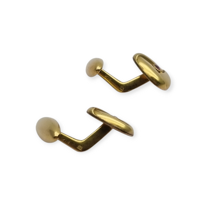 Art Deco Cufflinks gold plated pink stone, France circa 1940