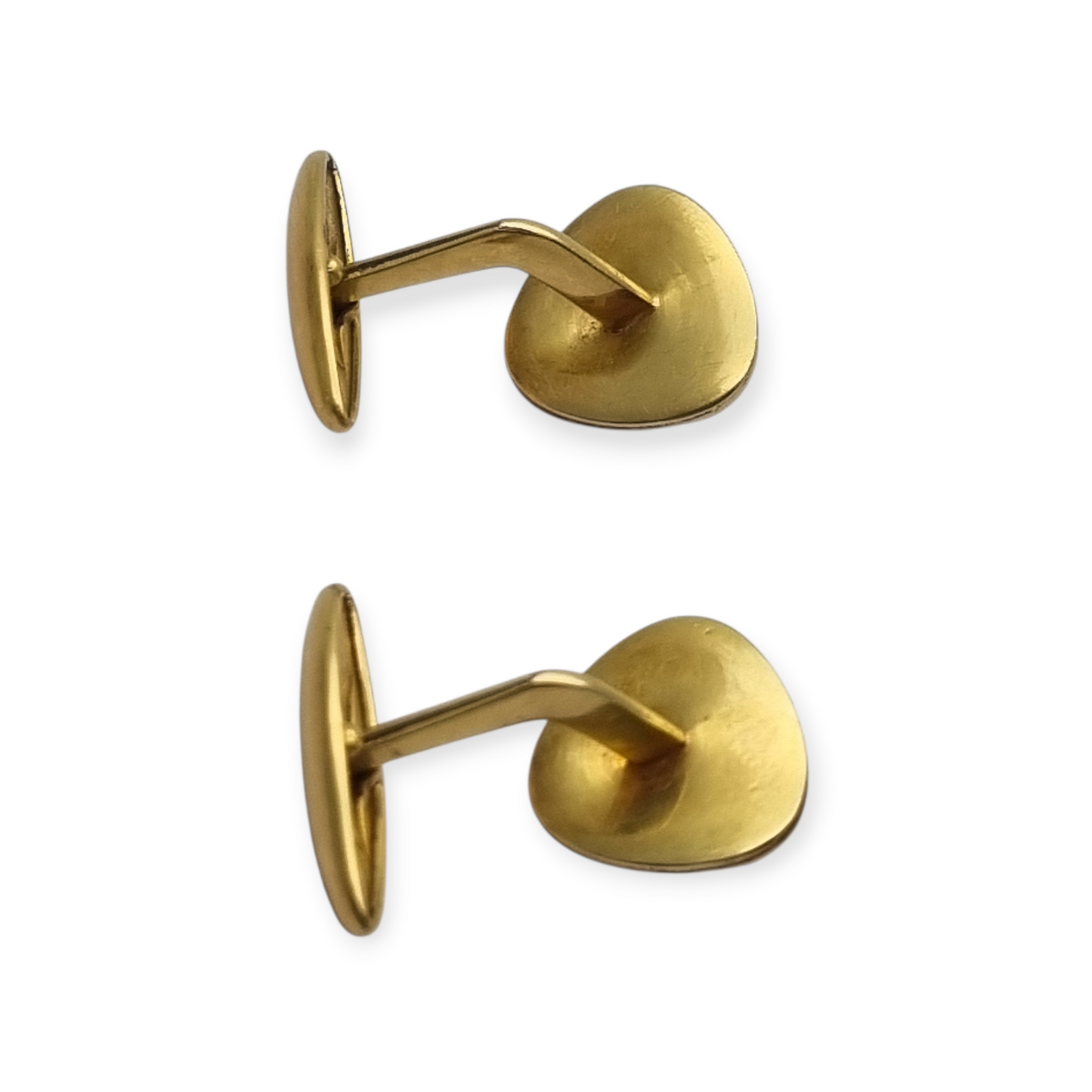 Art Deco Cufflinks gold plated pink stone, France circa 1940