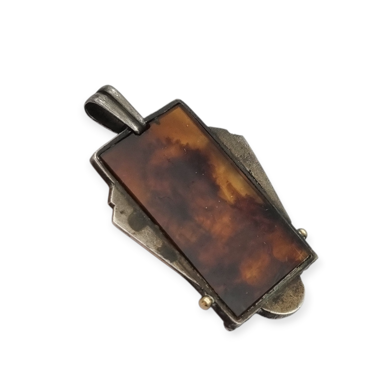 Art Deco silver pendant Virgin of Pilar, Spain circa 1930-40