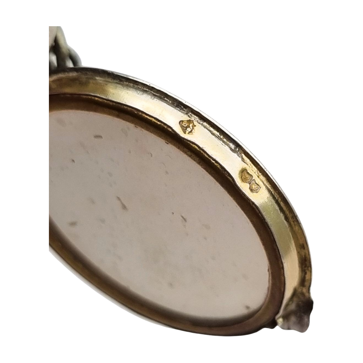 Antique Art Nouveau silver chatelaine powder compact with interior mirror, floral design, circa 1920.