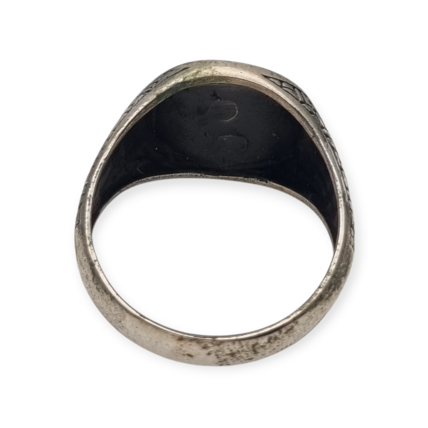 Anillo vintage de plata 925 con ancla marinera, circa 1990