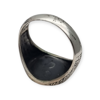 Anillo vintage de plata 925 con ancla marinera, circa 1990