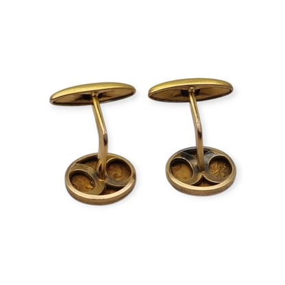 Art Nouveau FIX gold-plated cufflinks with floral engraving, circa 1920
