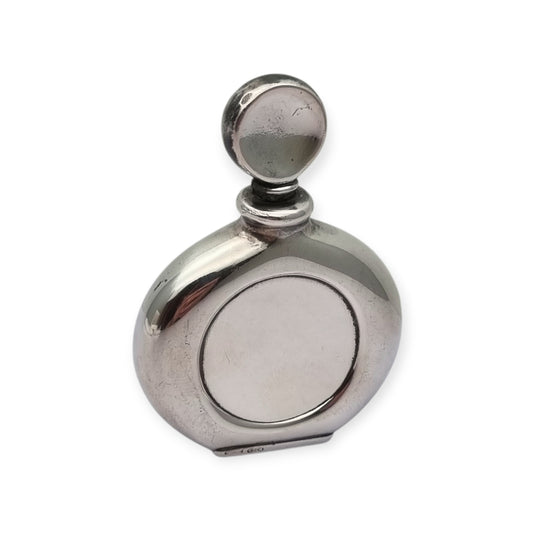 Frasco de perfume en plata 925, estilo clásico elegante, Italia, años 50-60