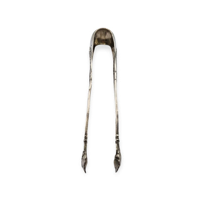 Pinzas para azúcar de plata francesa estilo rococó, plata 800, inicios siglo XX