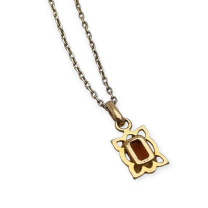 Shell cameo pendant and 925 silver chain, Europe, 20th century
