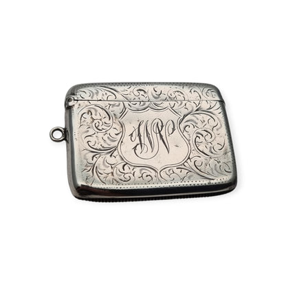 Antique Edwardian Silver Vesta Case Birmingham 1905, W.H William M Hayes