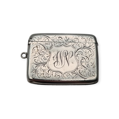 Antique Edwardian Silver Vesta Case Birmingham 1905, W.H William M Hayes