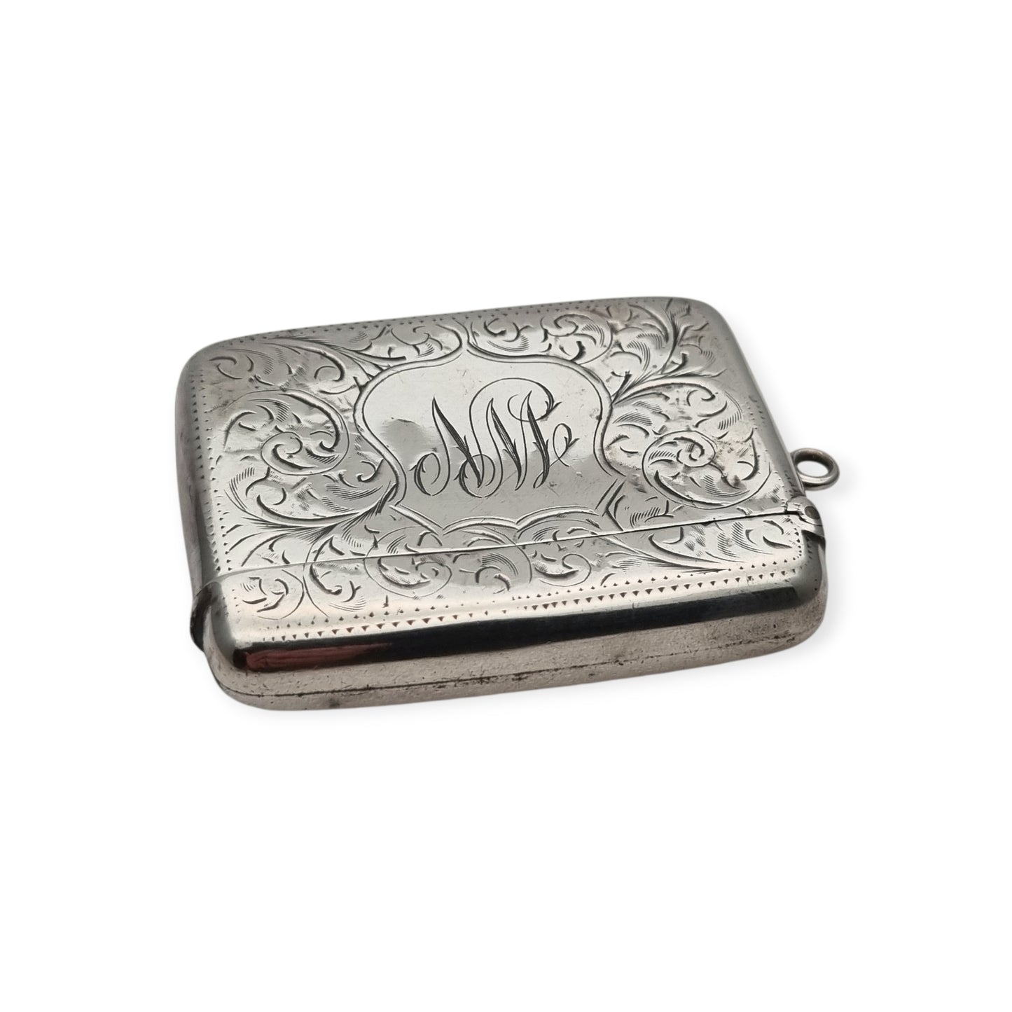 Antique Edwardian Silver Vesta Case Birmingham 1905, W.H William M Hayes