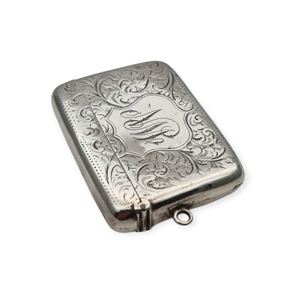 Antique Edwardian Silver Vesta Case Birmingham 1905, W.H William M Hayes