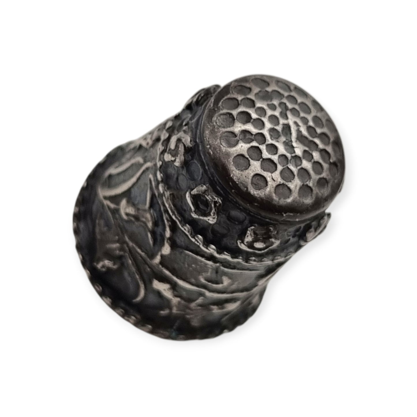Dedal de plata Siemens de colección con decoración de mariposa, circa 1960