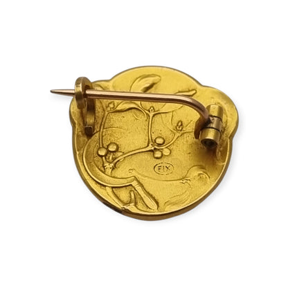 FIX Art Nouveau rolled gold brooch signed Becker, Marianne, circa 1900