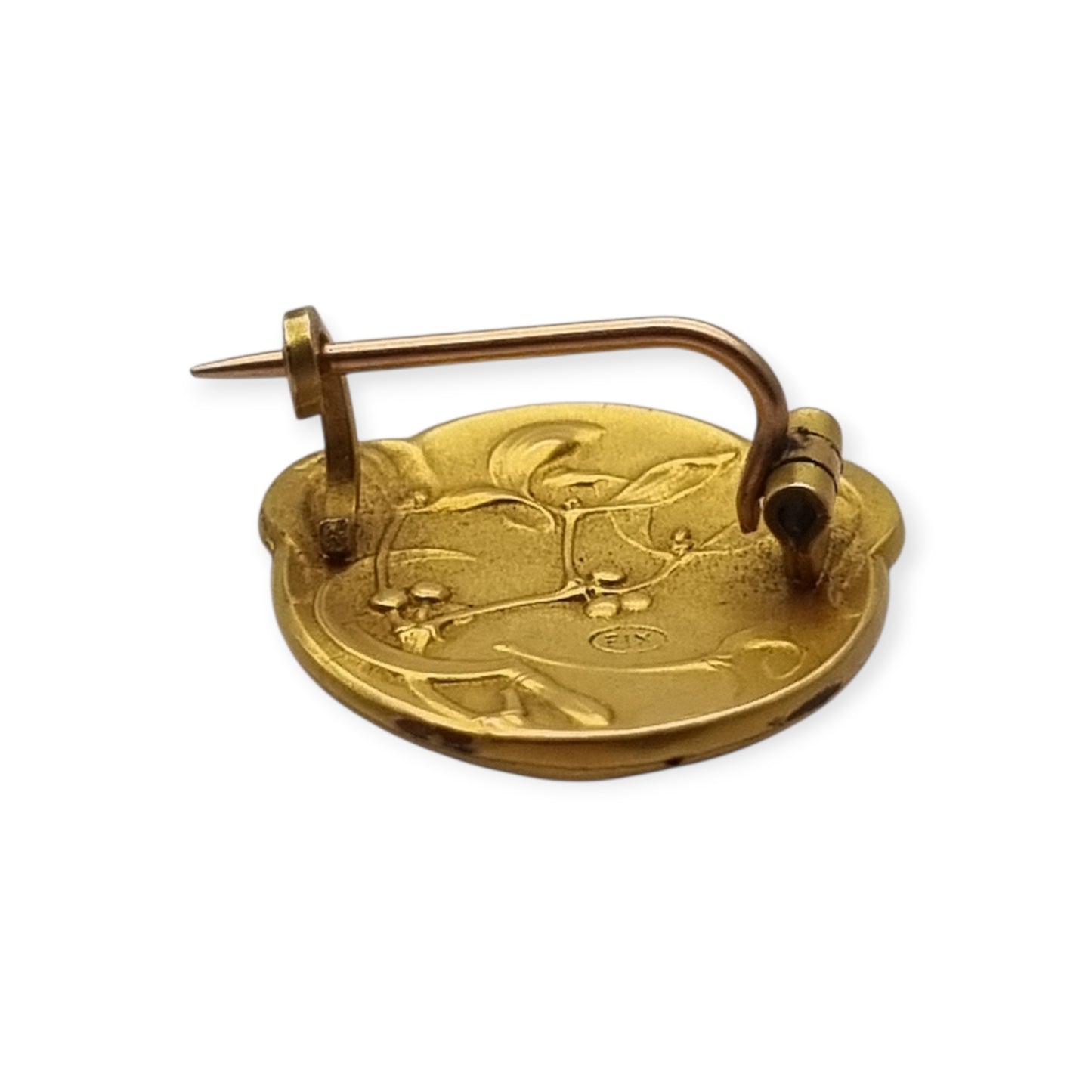 FIX Art Nouveau rolled gold brooch signed Becker, Marianne, circa 1900