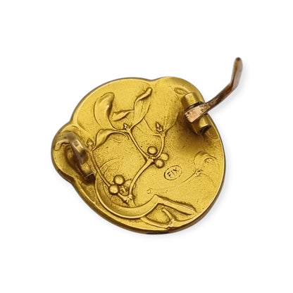 FIX Art Nouveau rolled gold brooch signed Becker, Marianne, circa 1900