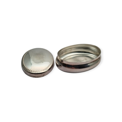 Contemporary Italian .800 Silver Oval Box, Circa 1990