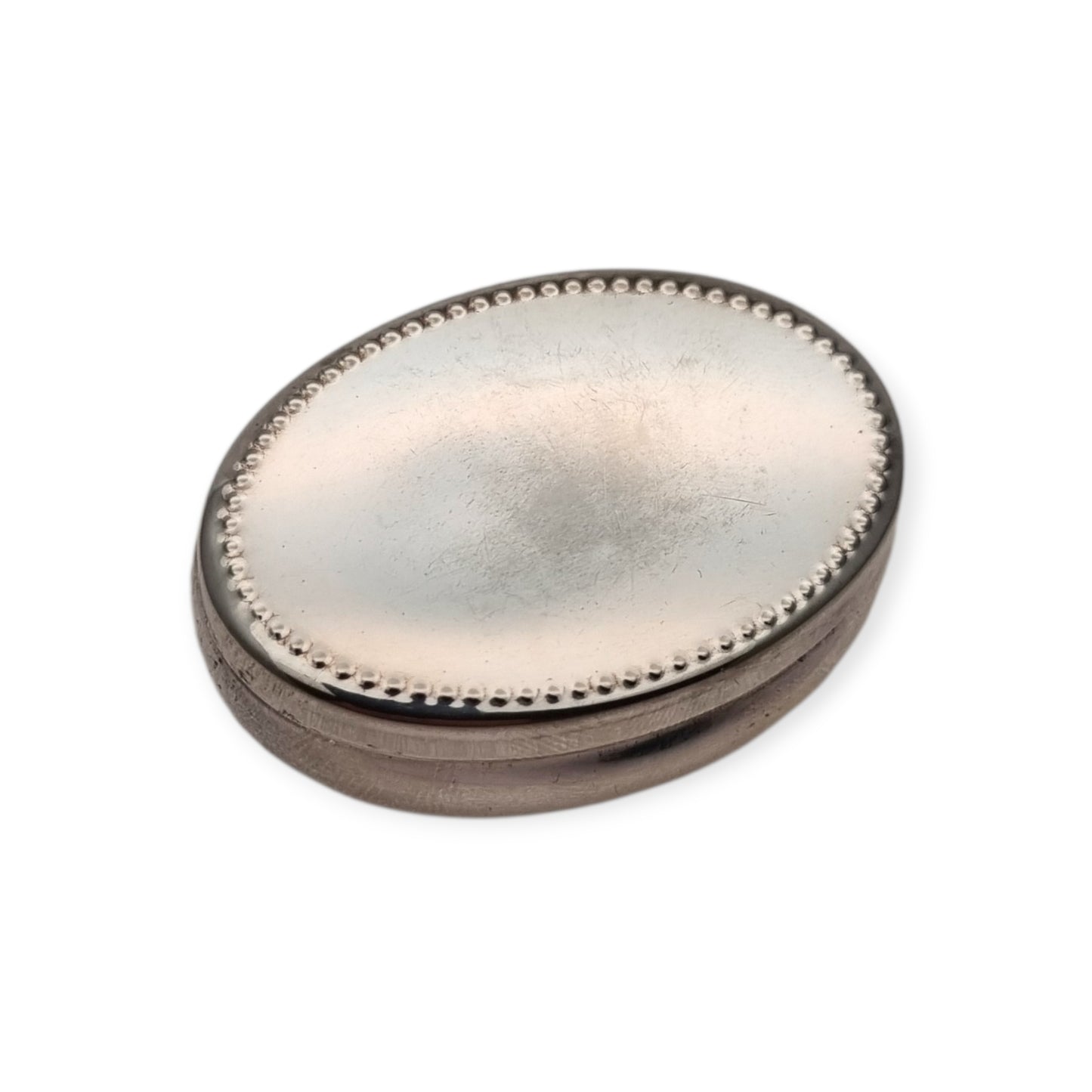 Contemporary Italian .800 Silver Oval Box, Circa 1990